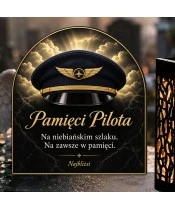 Duży znicz solarny LED XL - Pilot - czapka lotnicza - 4