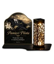 Duży znicz solarny LED XL - Pilot - mundur galowy - 1