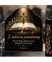 Duży znicz solarny LED XL - Biblia - światło życia - 4