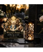 Duży znicz solarny LED XL - Wszyscy Święci - modlitwa - 3