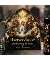 Duży znicz solarny LED XL - Wszyscy Święci - modlitwa - 4