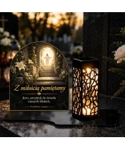 Duży znicz solarny LED XL - Tunel ku światłu z Jezusem - 3