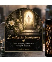 Duży znicz solarny LED XL - Tunel ku światłu z Jezusem - 4
