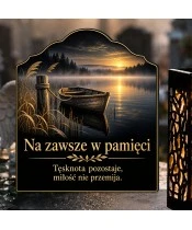 Znicz solarny LED XL łódź przy cichym brzegu - widok produktu
