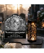 Znicz solarny LED XL ogrodowa furtka - grawer - widok produktu
