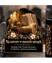 Znicz solarny LED XL pusty fotel - widok produktu