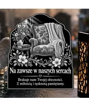 Znicz solarny LED XL pusty fotel - grawer - widok produktu