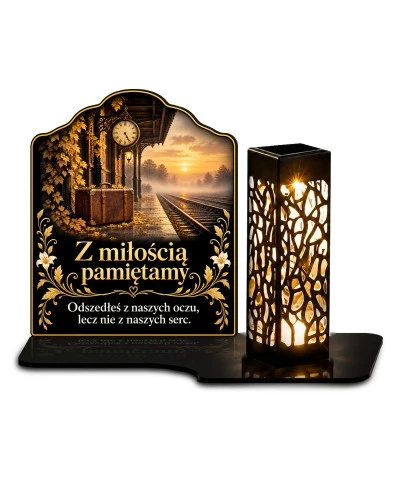 Znicz solarny LED XL stary peron - widok główny
