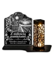 Znicz solarny LED XL stary peron - grawer - widok główny