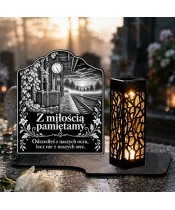 Znicz solarny LED XL stary peron - grawer - widok produktu