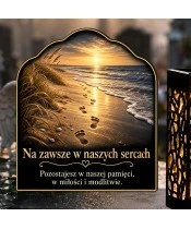 Znicz solarny LED XL ślady na piasku - widok produktu