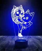 Lampka LED 3D Plexido Koci Domek Gabi