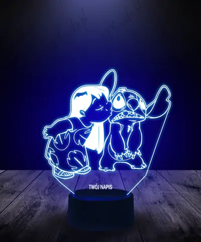 lampka_led_3d_plexido_lilo_i_stich_całus