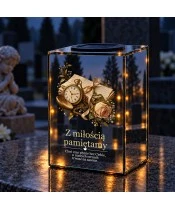 Znicz lustrzany solarny LED 15 cm – zatrzymany czas - widok produktu