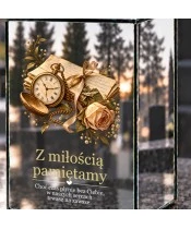 Znicz lustrzany solarny LED 15 cm – zatrzymany czas - widok produktu