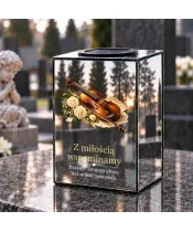 Znicz lustrzany solarny LED 15 cm – ostatnia melodia - widok produktu