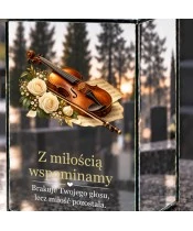 Znicz lustrzany solarny LED 15 cm – ostatnia melodia - widok produktu