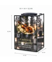 Znicz lustrzany solarny LED 15 cm – ostatnia melodia - widok produktu