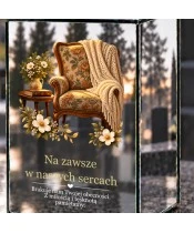 Znicz lustrzany solarny LED 15 cm – pusty fotel - widok produktu