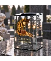 Znicz lustrzany solarny LED 15 cm – dawny peron - widok produktu