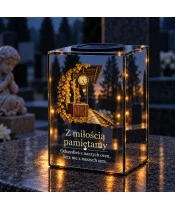 Znicz lustrzany solarny LED 15 cm – dawny peron - widok produktu