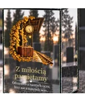 Znicz lustrzany solarny LED 15 cm – dawny peron - widok produktu