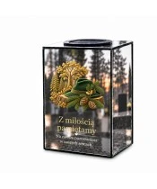 Znicz lustrzany solarny LED 15 cm – leśnik — szum lasu - widok główny