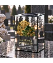 Znicz lustrzany solarny LED 15 cm – leśnik — szum lasu - widok produktu