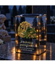 Znicz lustrzany solarny LED 15 cm – leśnik — szum lasu - widok produktu