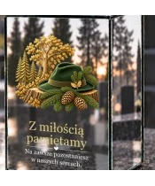 Znicz lustrzany solarny LED 15 cm – leśnik — szum lasu - widok produktu