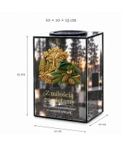 Znicz lustrzany solarny LED 15 cm – leśnik — szum lasu - widok produktu