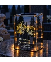 Znicz lustrzany solarny LED 15 cm – wędkarz — spokojna woda - widok produktu