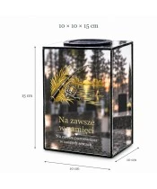 Znicz lustrzany solarny LED 15 cm – wędkarz — spokojna woda - widok produktu