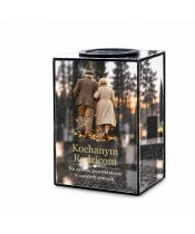 Znicz lustrzany solarny LED 15 cm – wspólna droga — rodzice - widok główny