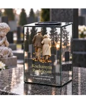 Znicz lustrzany solarny LED 15 cm – wspólna droga — rodzice - widok produktu