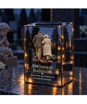 Znicz lustrzany solarny LED 15 cm – wspólna droga — rodzice - widok produktu