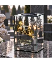 Znicz lustrzany solarny LED 15 cm – kierowca ciężarówki — ostatnia droga - widok produktu