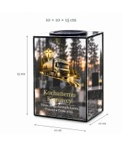 Znicz lustrzany solarny LED 15 cm – kierowca ciężarówki — ostatnia droga - widok produktu