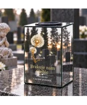 Znicz lustrzany solarny LED 15 cm – dmuchawiec wspomnień - widok produktu