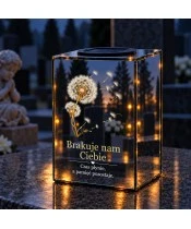 Znicz lustrzany solarny LED 15 cm – dmuchawiec wspomnień - widok produktu