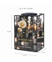 Znicz lustrzany solarny LED 15 cm – dmuchawiec wspomnień - widok produktu