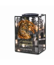 Znicz lustrzany solarny LED – Ławka pod drzewem - widok 1