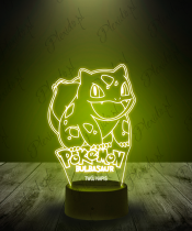 Lampka LED 3D Plexido Napis Pokemon Bulbasaur - 3