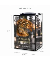 Znicz lustrzany solarny LED – Ławka pod drzewem - widok 6