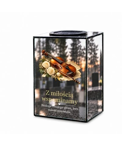 Znicz lustrzany solarny LED – Ostatnia melodia - widok 1