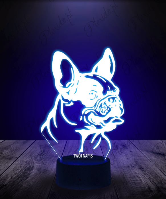 Lampka LED 3D Plexido Pies Buldog Francuski - 1