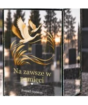 Znicz lustrzany solarny LED – Żurawie — wieczna pamięć - widok 5