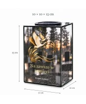 Znicz lustrzany solarny LED – Żurawie — wieczna pamięć - widok 6