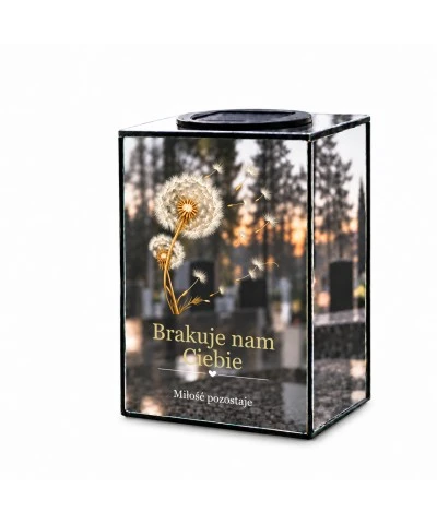 Znicz lustrzany solarny LED – Dmuchawiec wspomnień - widok 1