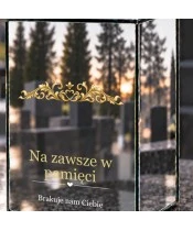 Znicz lustrzany solarny LED – Złoty ornament pamięci - widok 5
